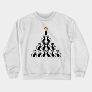 Christmas Black Cat Christmas Tree Crewneck Sweatshirt